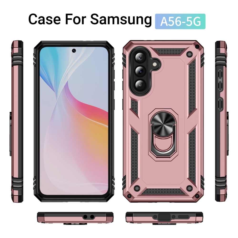Gyűrűk tartós borítója Samsung Galaxy A56 5G - rózsaarany