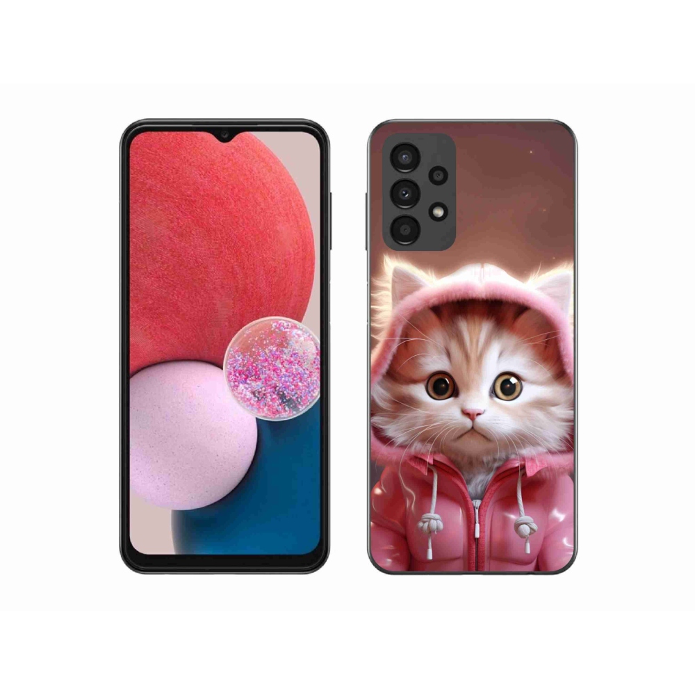 Gél borító mmCase Samsung Galaxy A13 4G - aranyos cica 3