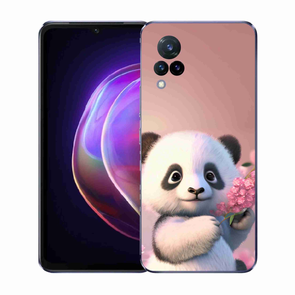 Gél borító mmCase a Vivo V21 4G/5G készülékhez - aranyos panda