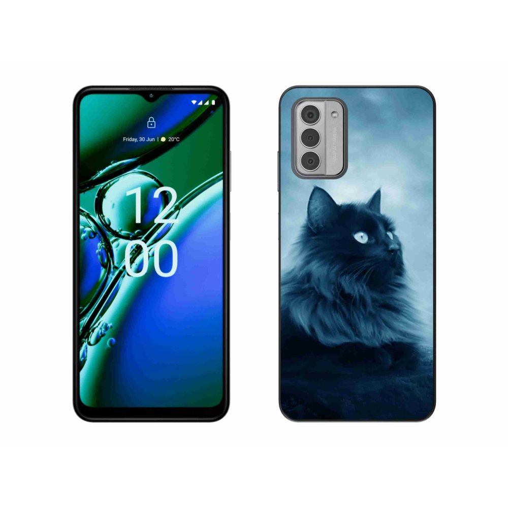 Gél tok mmCase a Nokia G42 készülékhez - fekete macska 1
