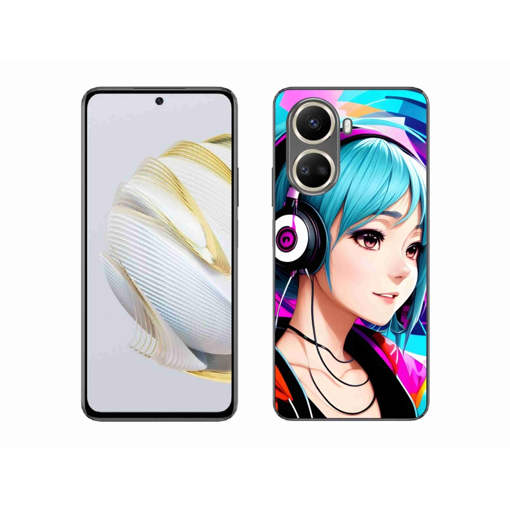 Gél borítás mmCase a Huawei Nova 10 SE-n - lány fejhallgatóval