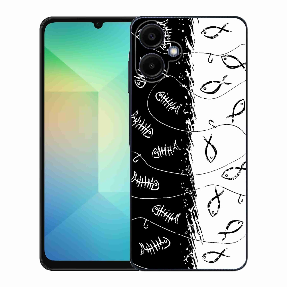 Gél borító mmCase Samsung Galaxy A06 4G - csontvázak és halak számára