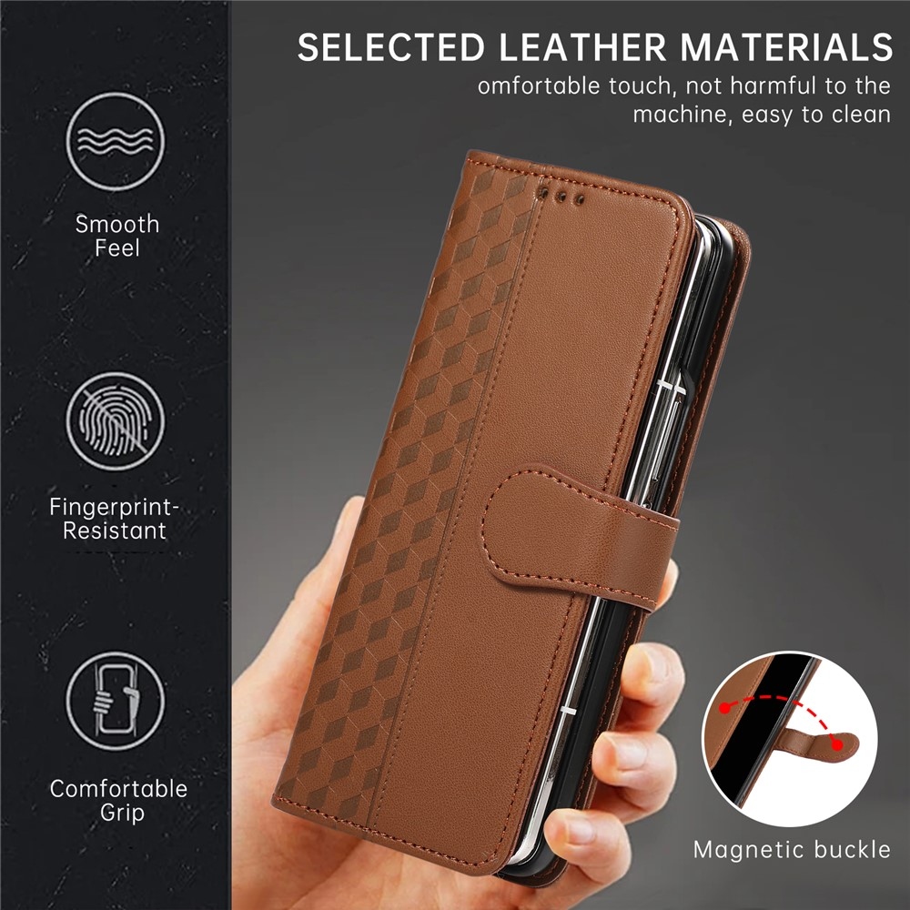 Gridy könyvtáska Samsung Galaxy Z Fold7 5G - barna színben