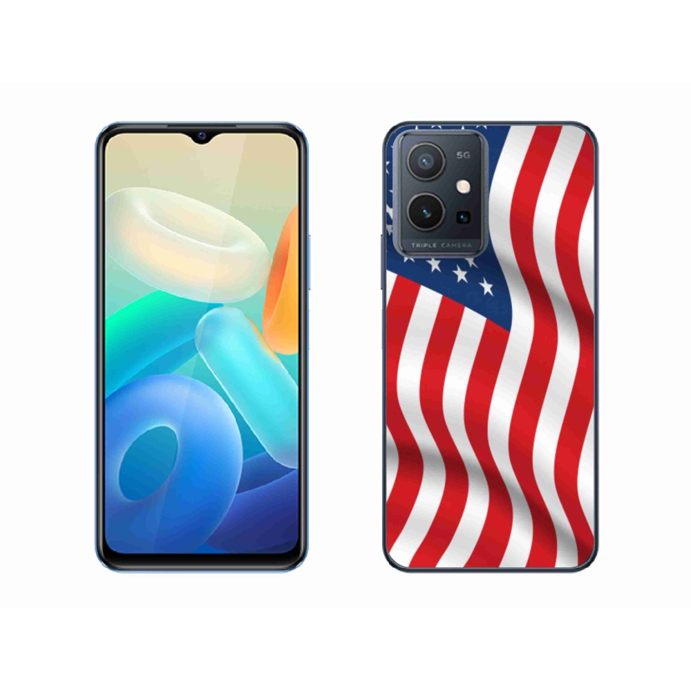 Zselés borítás mmCase a Vivo Y55 5G készülékhez - USA zászló