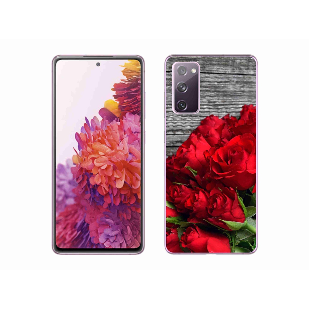Zselés borítás mmCase Samsung Galaxy S20 FE készülékhez - piros rózsa