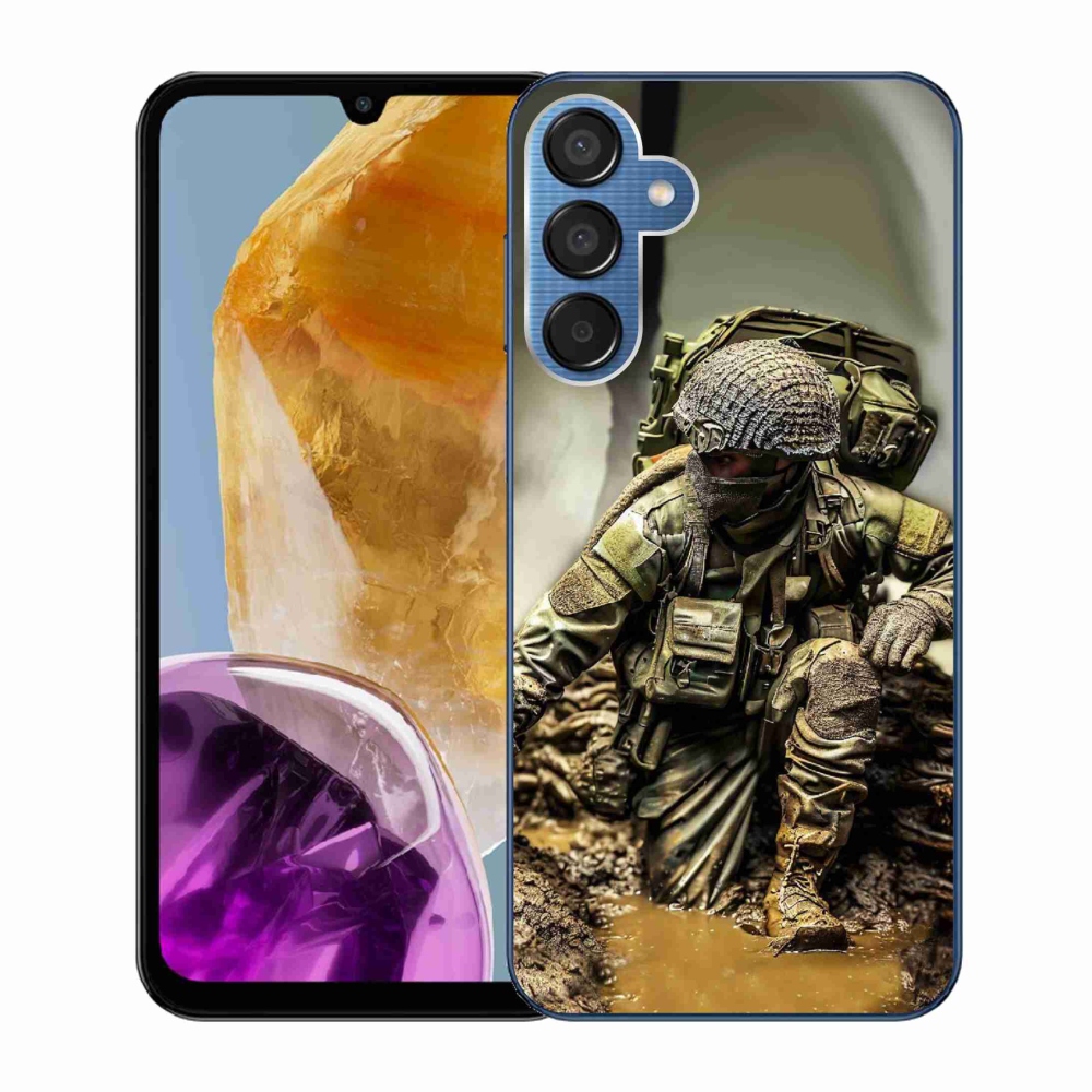 Zselés borítás mmCase Samsung Galaxy M15 5G - katonás