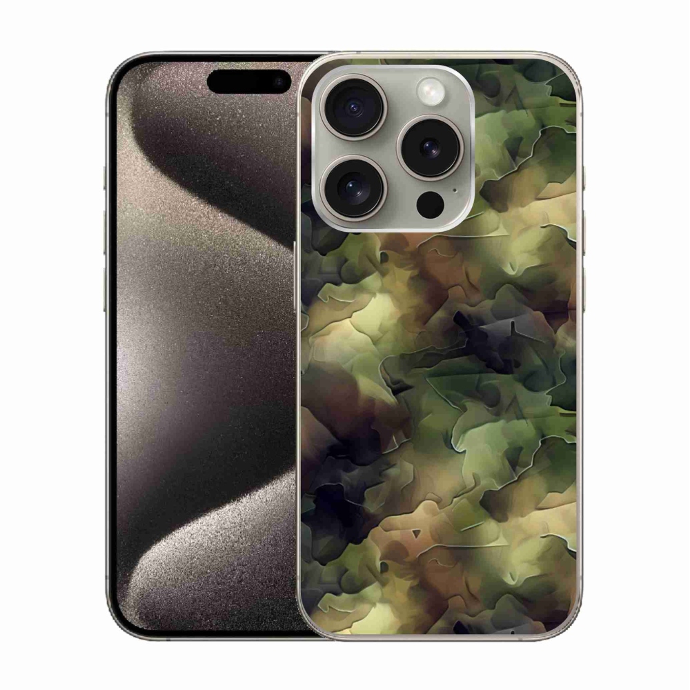 Zselés borítás mmCase iPhone 15 Pro készülékhez - terepszínű minta 10