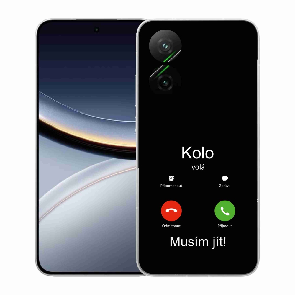 Gél borító mmCase a Xiaomi Poco F7 5G-n - kerek hívások fekete háttérrel