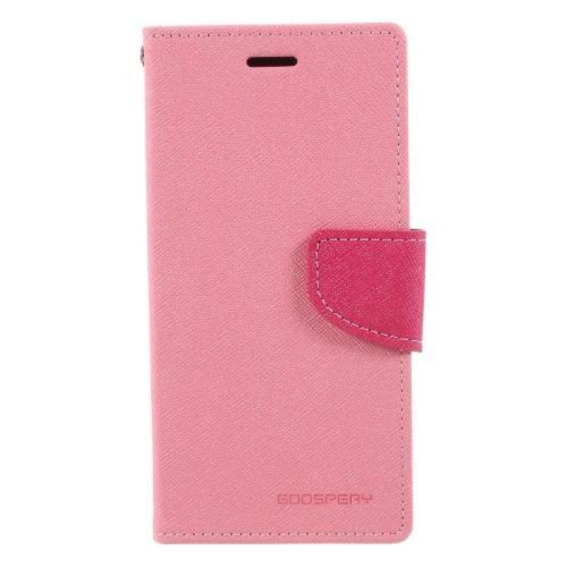 Fancy PU bőr könyvtáska iPhone X készülékhez - rózsaszín