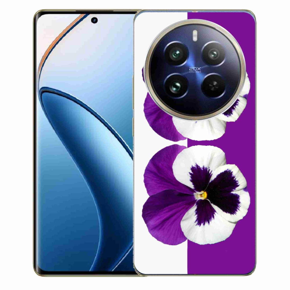 Gél borítás mmCase a Realme 12 Pro 5G/12 Pro+ 5G számára - lila és fehér virág