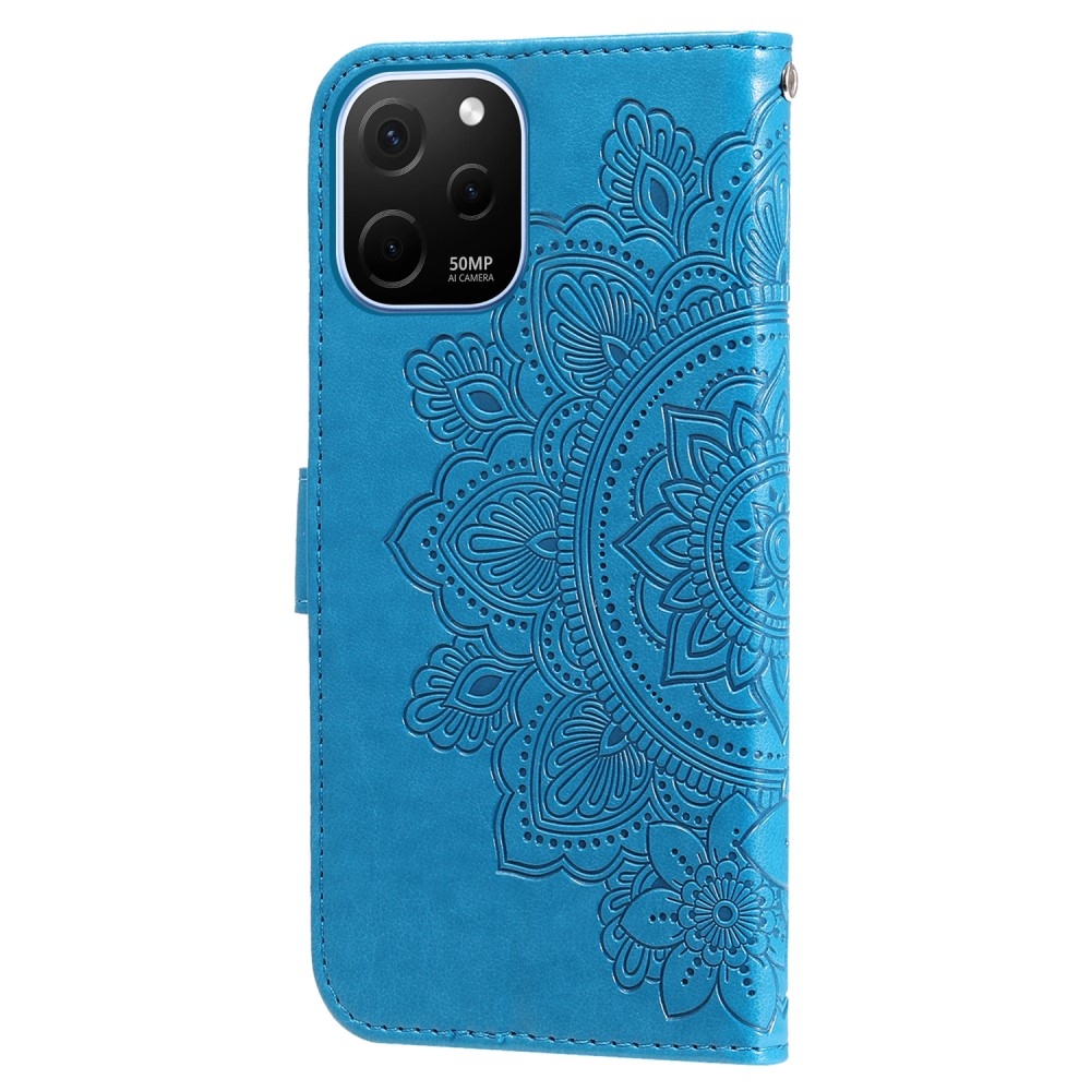 Mandala könyvtáska Huawei Nova Y61-hez - kék
