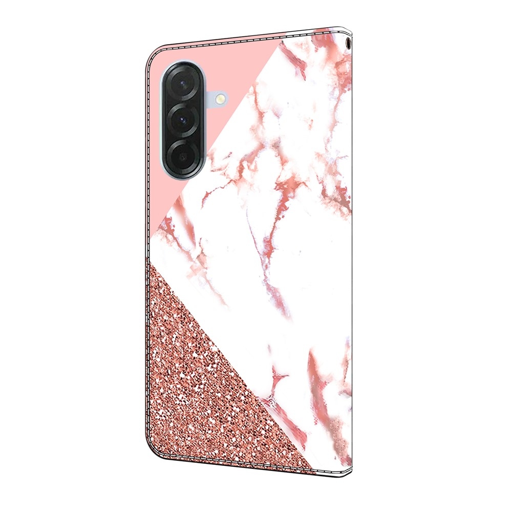 Divatos könyvtáska Samsung Galaxy A16 4G/5G készülékhez - háromszög alakú mintával