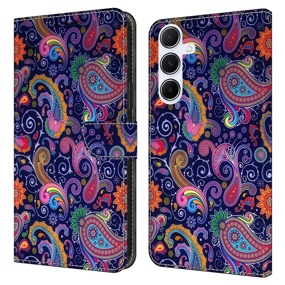 Divatos könyvtáska Samsung Galaxy A26 5G - kasmír mintákkal