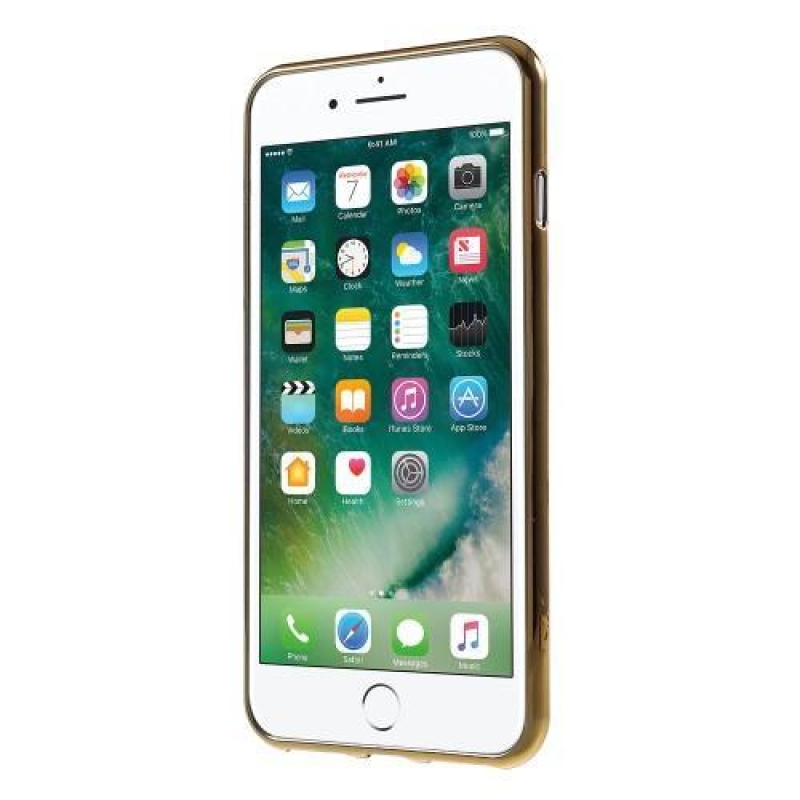 FashionStyle zselés tok PU bőr hátlappal iPhone 8 Plus és iPhone 7 Plus készülékhez - fekete
