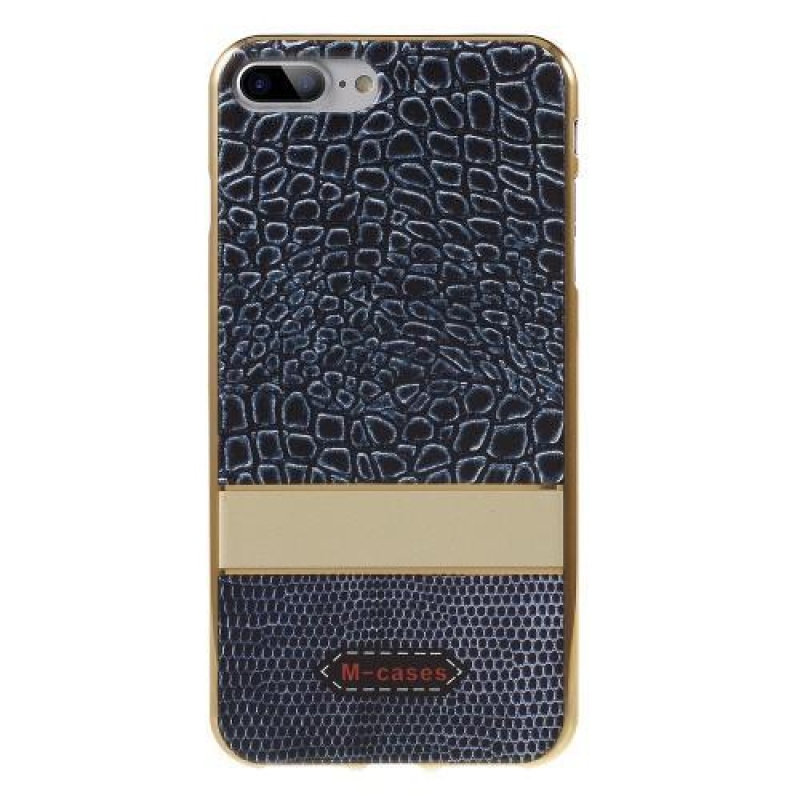 FashionStyle gél tok PU bőr hátlappal iPhone 8 Plus és iPhone 7 Plus készülékhez - krokodil