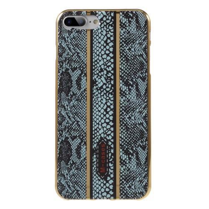 FashionStyle zselés tok PU bőr hátlappal iPhone 8 Plus és iPhone 7 Plus készülékhez - kígyóbőr