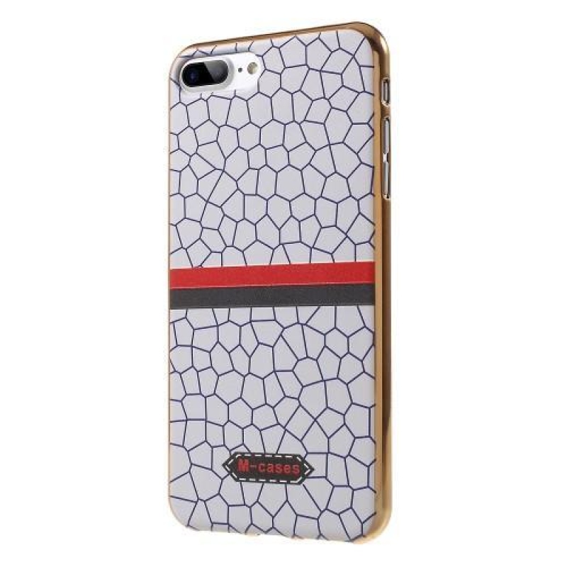 FashionStyle gél tok PU bőr hátlappal iPhone 8 Plus és iPhone 7 Plus készülékhez - mozaikos