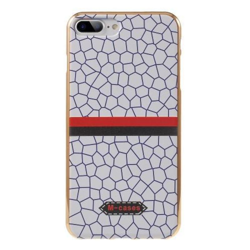 FashionStyle gél tok PU bőr hátlappal iPhone 8 Plus és iPhone 7 Plus készülékhez - mozaikos