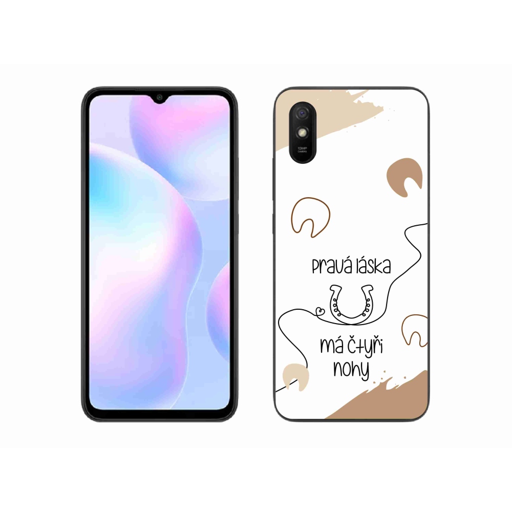 Gél borítás mmCase a Xiaomi Redmi 9A számára - ló motívum fehér háttérrel