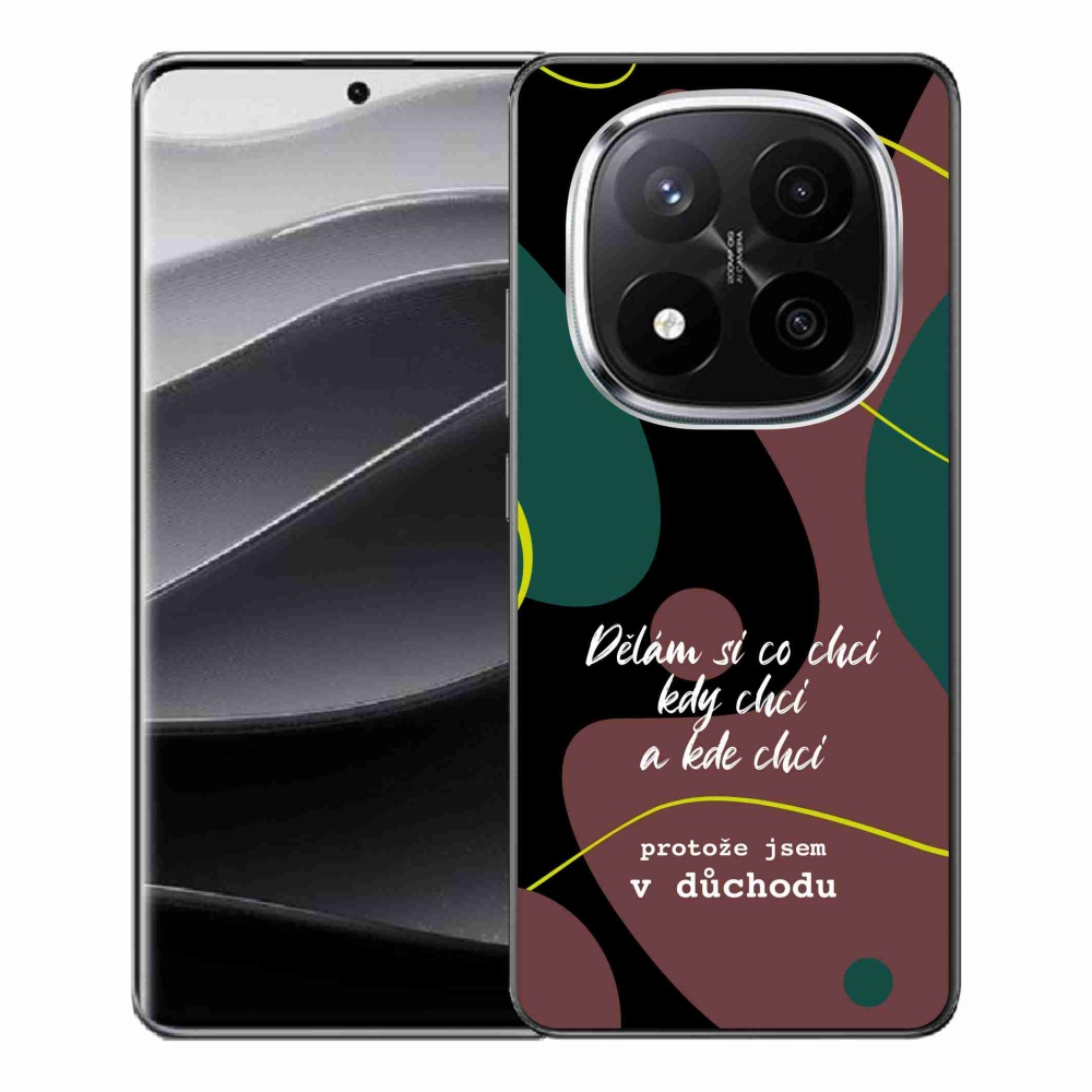 Gél borító mmCase a Xiaomi Redmi Note 14 Pro+ 5G számára - vicces szöveg 10 fekete háttérrel