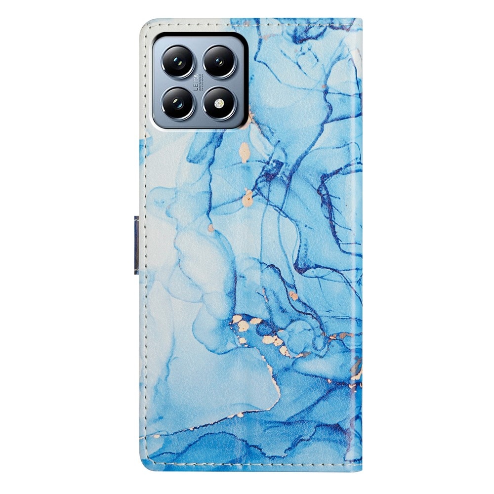 Biztonságos könyvtáska Xiaomi 15T Pro-hoz - kék márvány