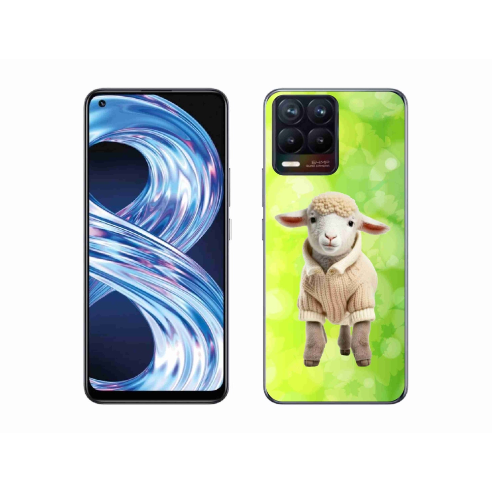 Gél borítás mmCase a Realme 8 4G-hez - bárány pulóverben