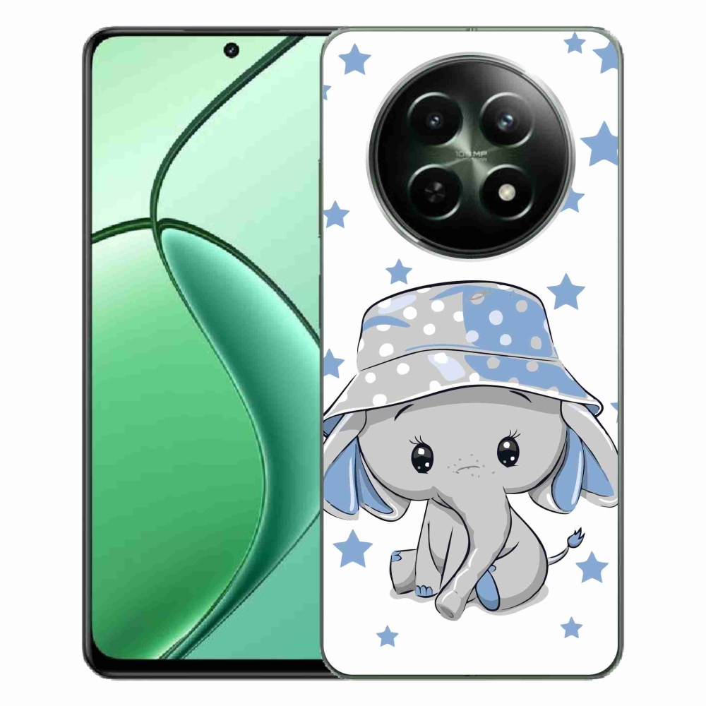 Zselés borítás mmCase a Realme 12 5G/12x 5G készülékhez - kék elefánt