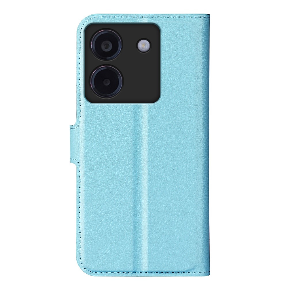 Litchi könyv tok a Xiaomi Poco M7 Pro 5G-hez - kék