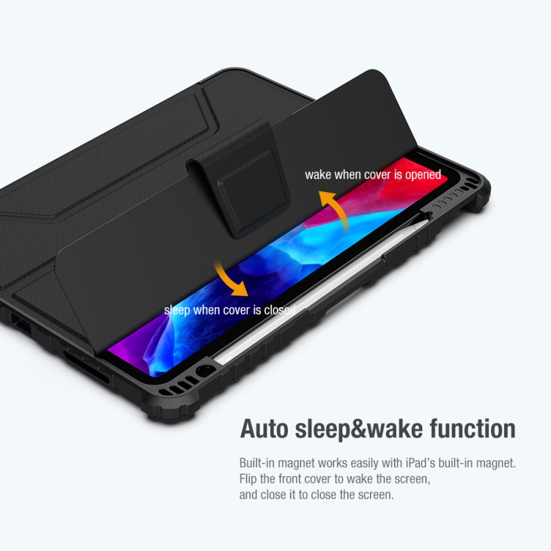 Nillkin Bumper PRO védőállvány tok iPad 10.9 2020/Air 4/Air 5/Pro 11 2020/2021/2022 Fekete