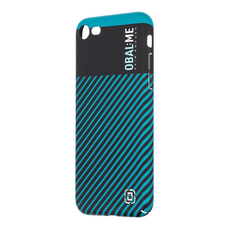 Borító:ME Flossy Stripes Cover for Apple iPhone 7/8/SE2020/SE2022 Fekete/Teal borító az Apple iPhone 7/8/SE2020/SE2022 készülékhez