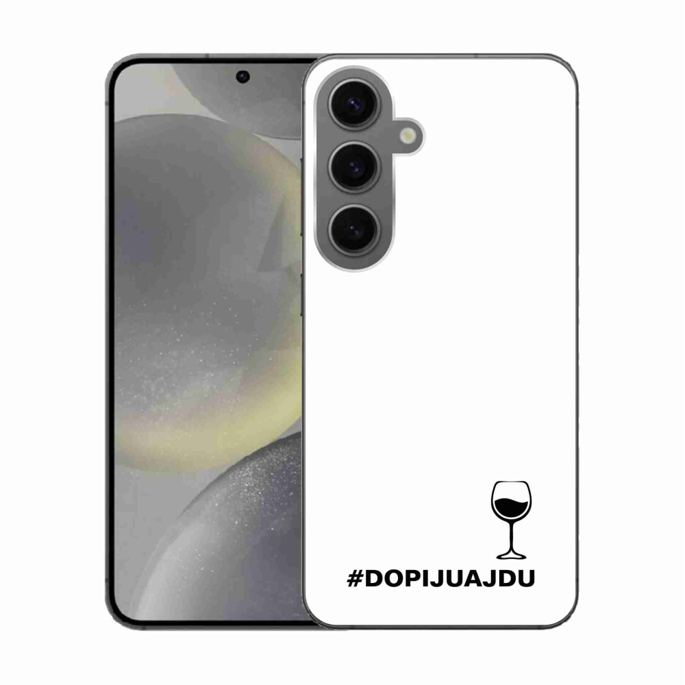 Gél borítás mmCase Samsung Galaxy S24 készülékhez - bor motívum fehér háttérrel