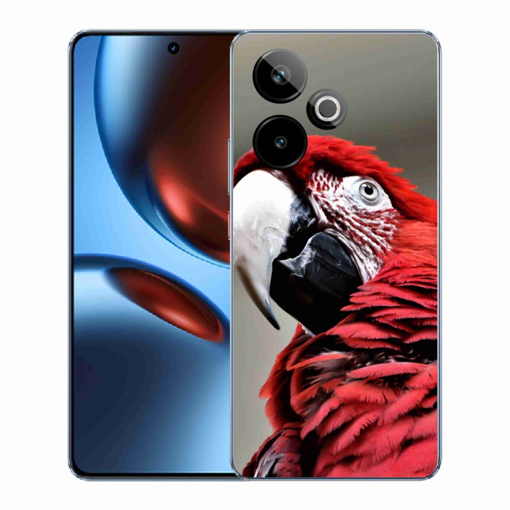 Zselés borítás mmCase a Realme GT 7 5G/GT 7T 5G - papagáj ara piros