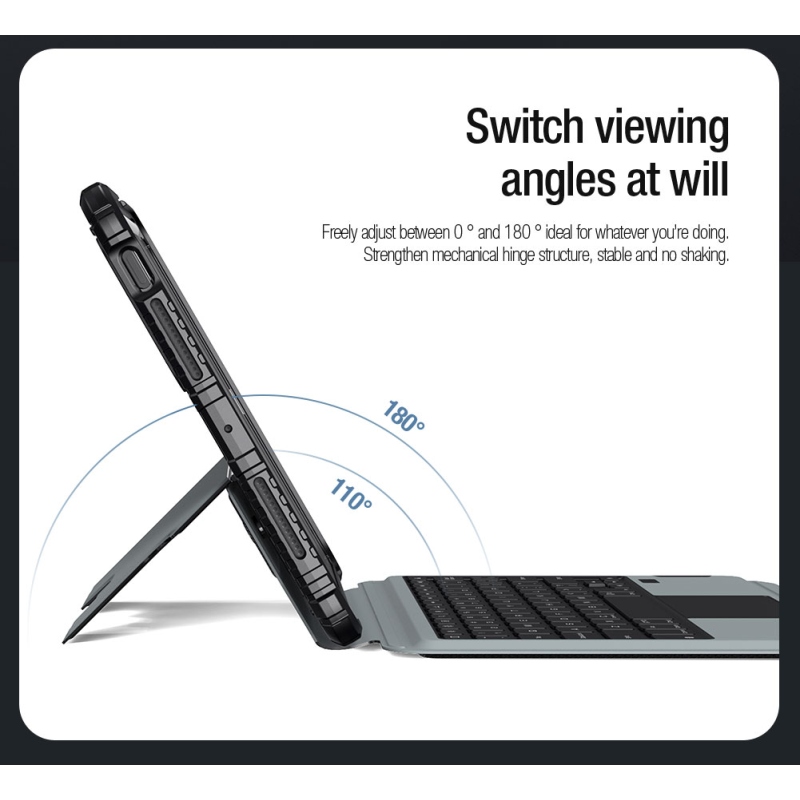 Nillkin Bumper Combo billentyűzet tok (háttérvilágításos verzió) iPad Pro 11 2024 Fekete