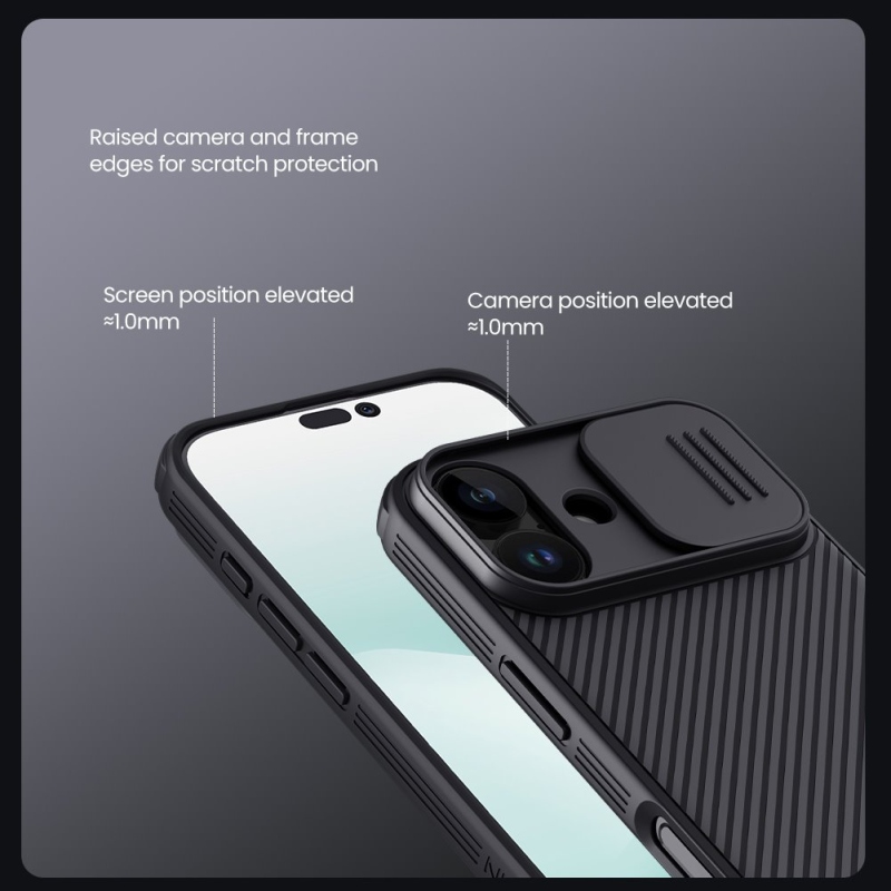 Nillkin CamShield PRO hátlap az Apple iPhone 17 készülékhez Fekete