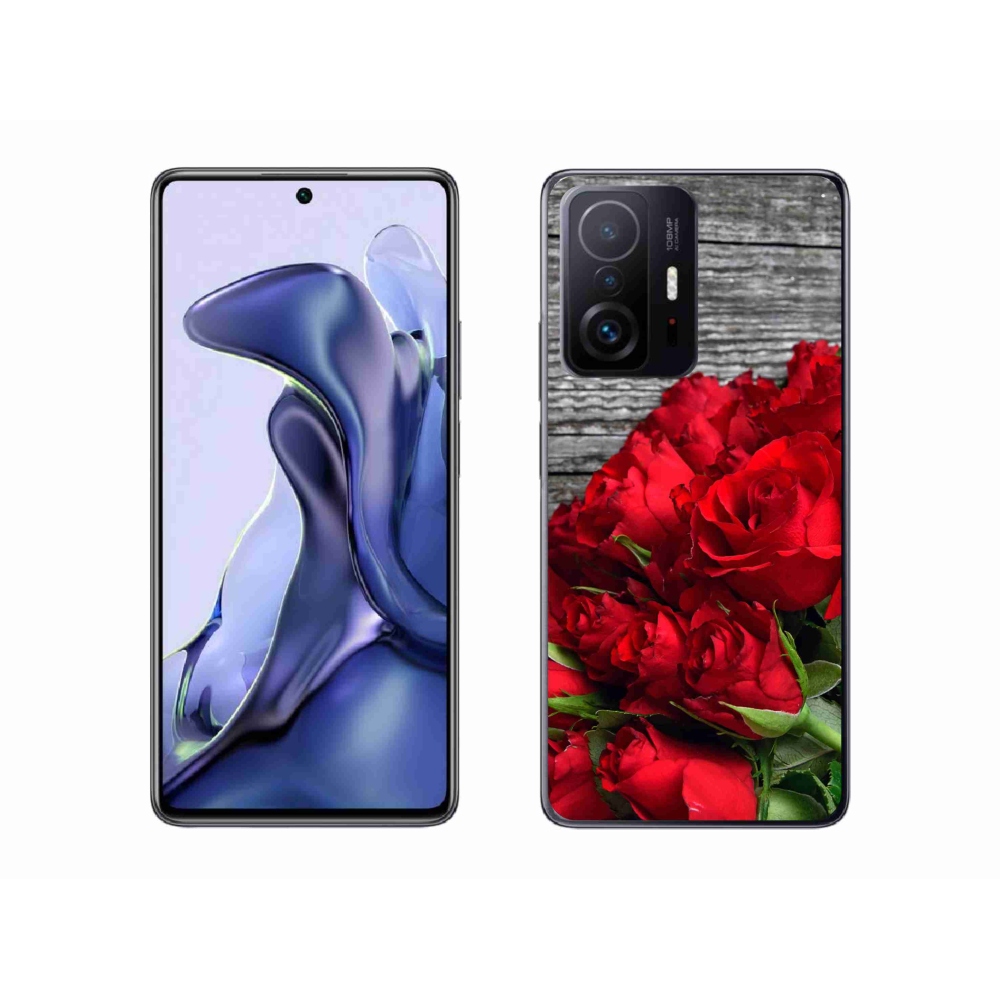 Gél borítás mmCase a Xiaomi 11T-hez - piros rózsa
