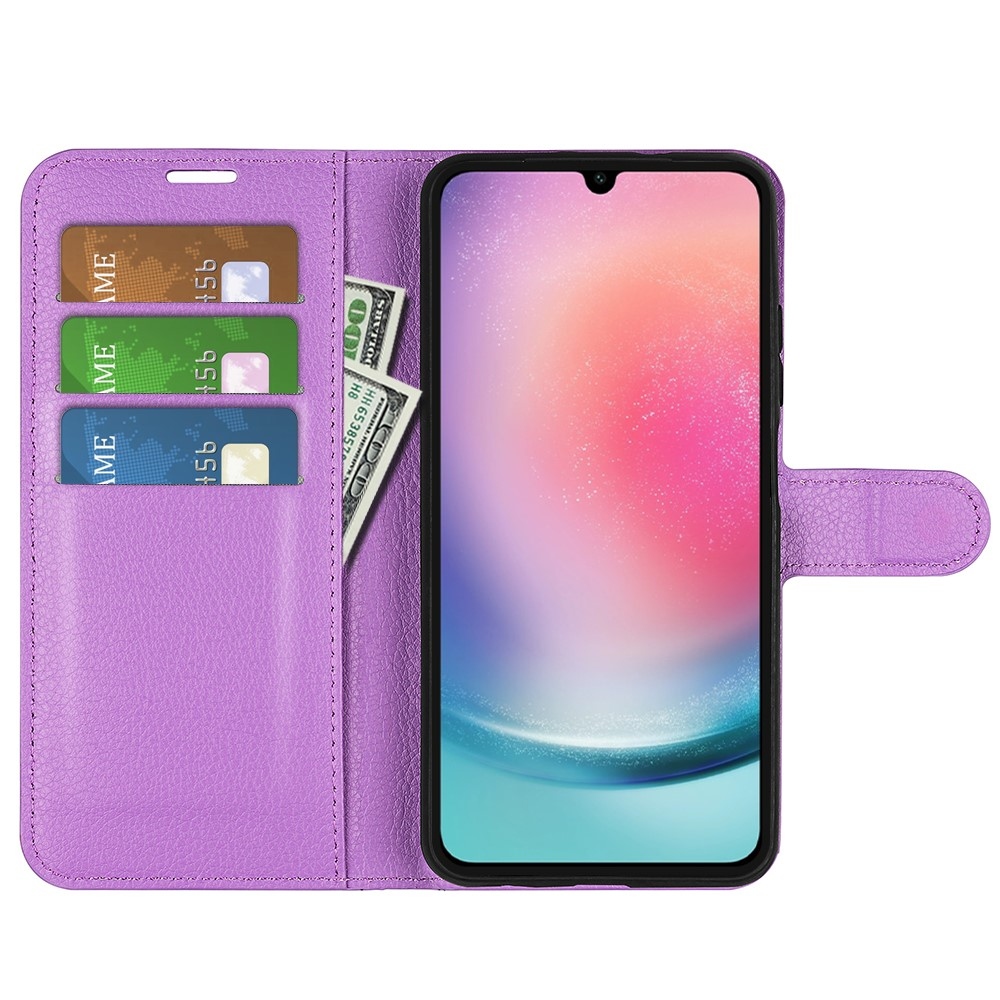 Litchi könyv tok Samsung Galaxy A16 4G/5G készülékhez - lila