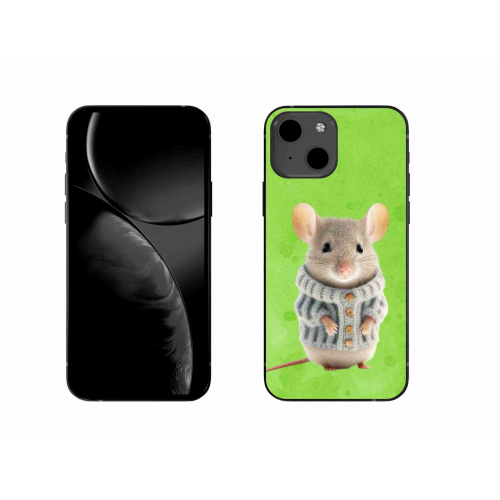 Gél borítás mmCase iPhone 13 készülékhez - egér pulóverben