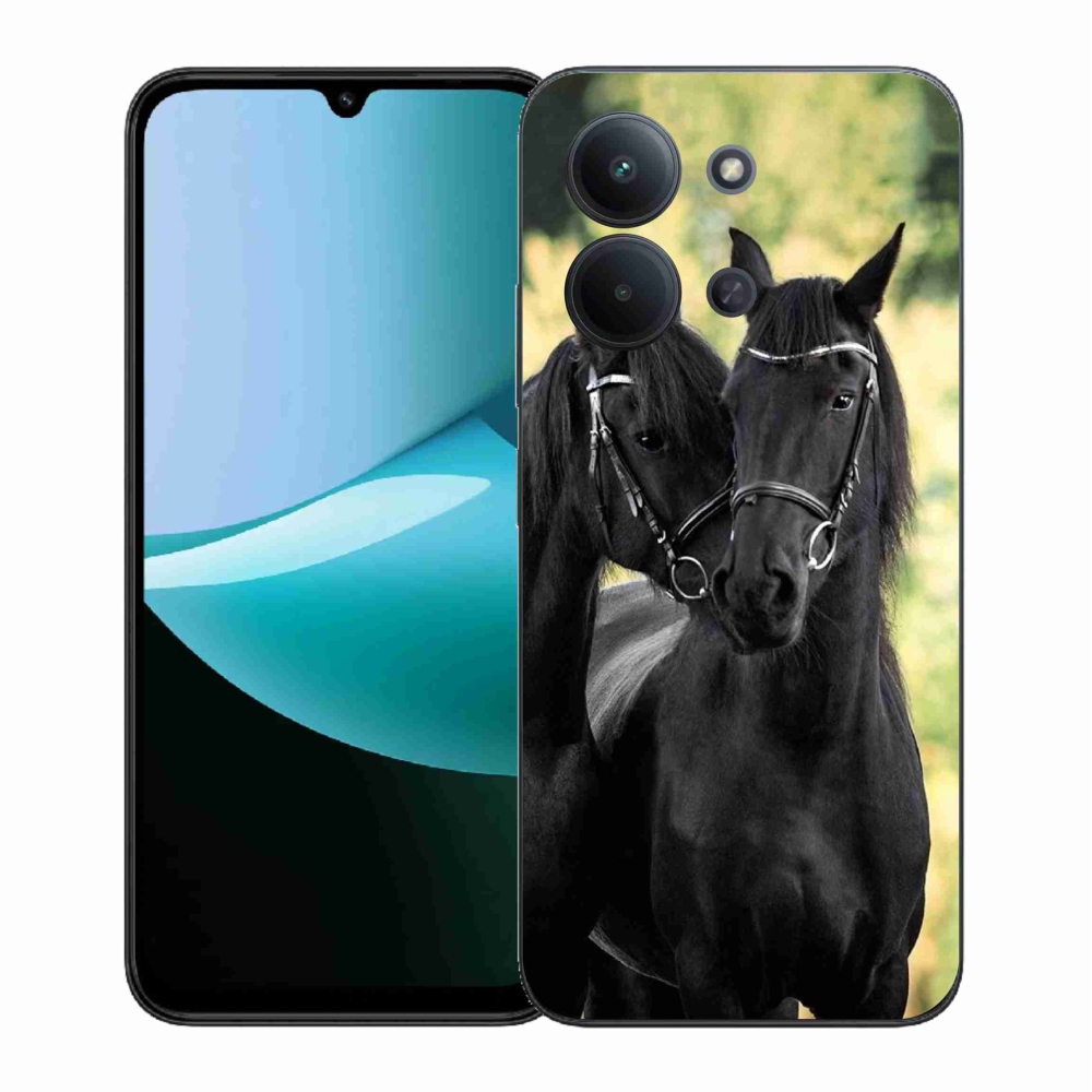Gél borítás mmCase a Xiaomi Redmi 15C 4G (171mm)/Poco C85 4G (171mm) - két fekete ló
