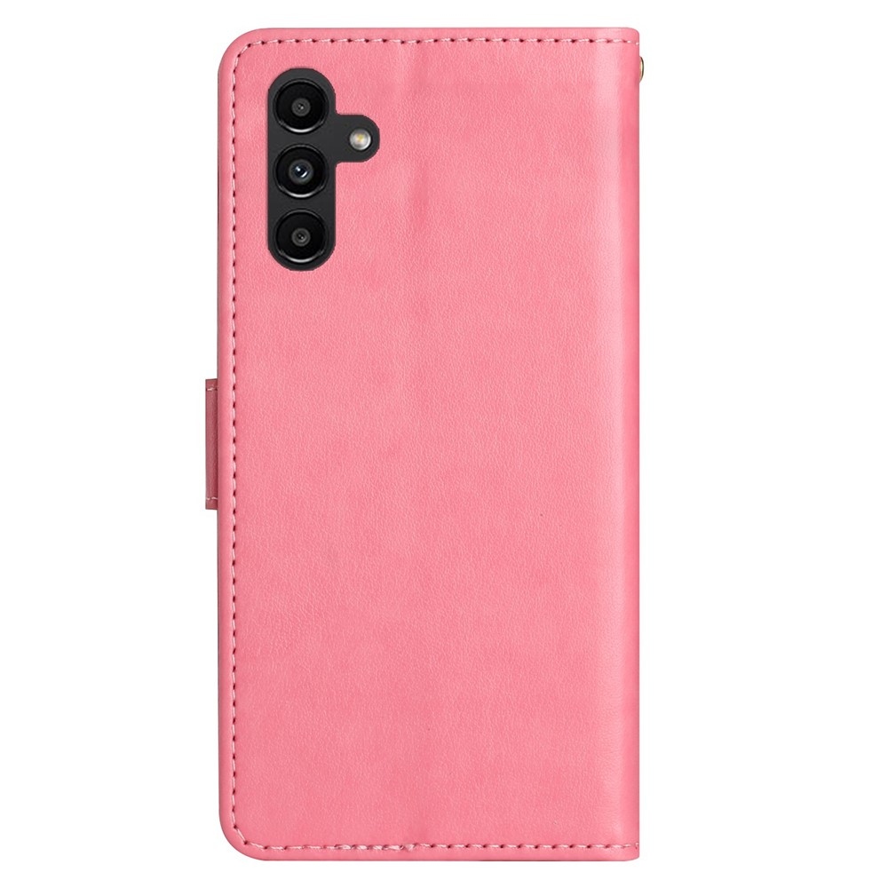 Virágok könyv tok Samsung Galaxy S23 FE készülékhez - rózsaszín