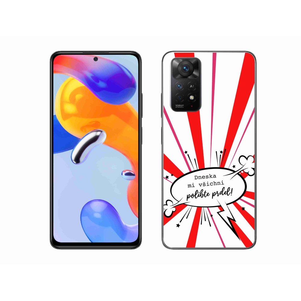 Gél borító mmCase a Xiaomi Redmi Note 11 Pro 4G/5G-hez - vicces szöveg 15 fehér háttérrel