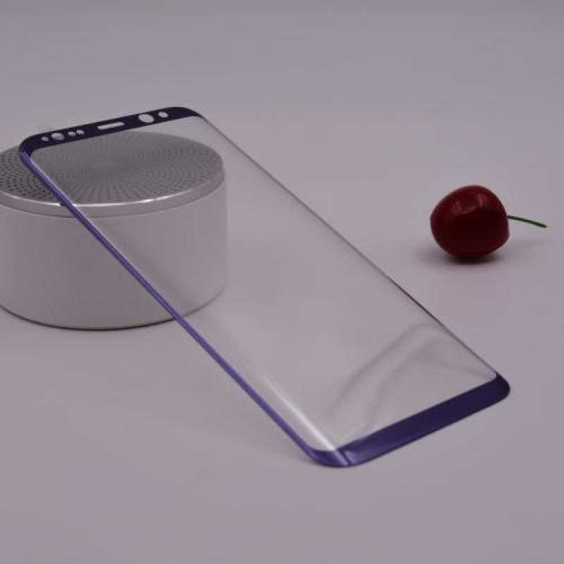 FFScreen teljes képernyő rögzítésű edzett üveg Samsung Galaxy S8+ kijelzőhöz - lila szegéllyel