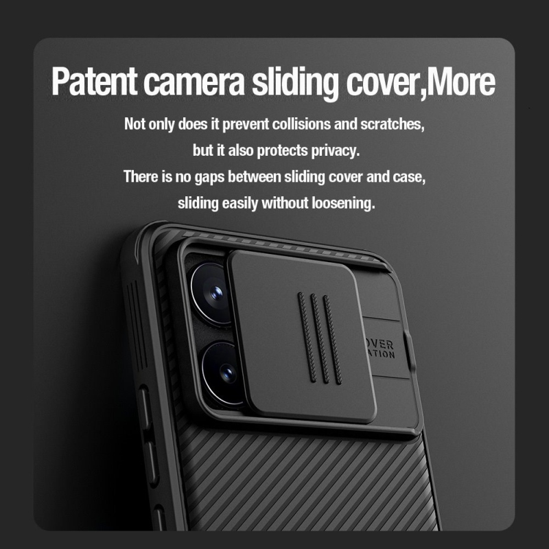 Nillkin CamShield PRO hátlap a Poco F6 Pro számára Fekete