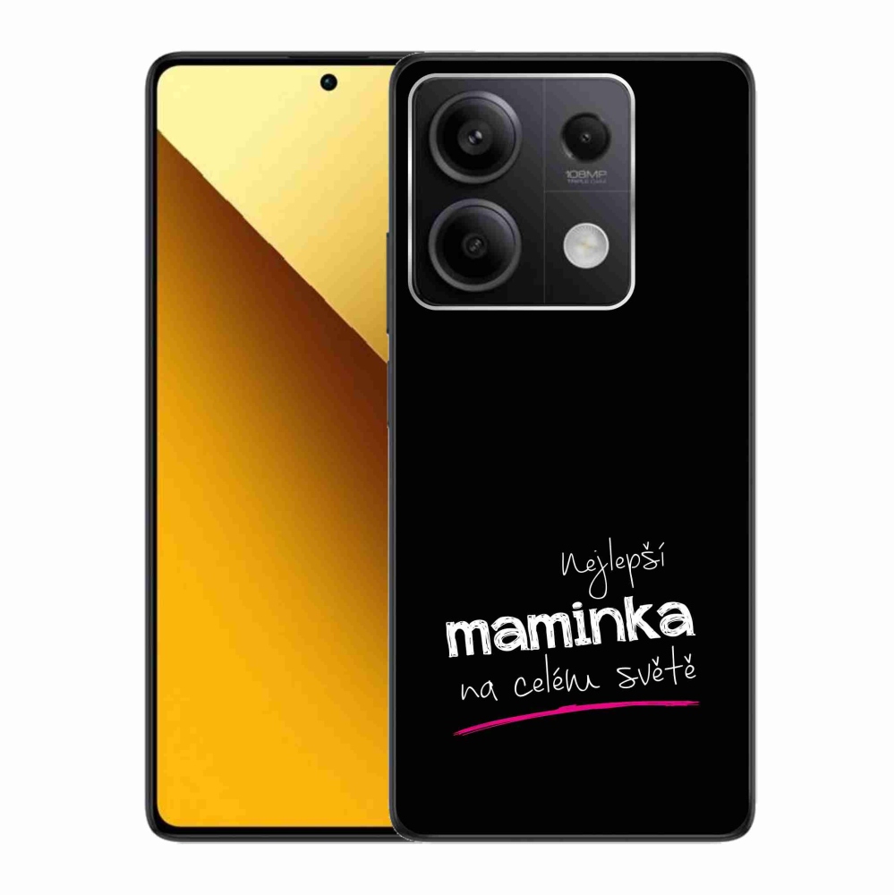Gél borító mmCase a Xiaomi Redmi Note 13 5G - legjobb anya 4 fekete háttérrel