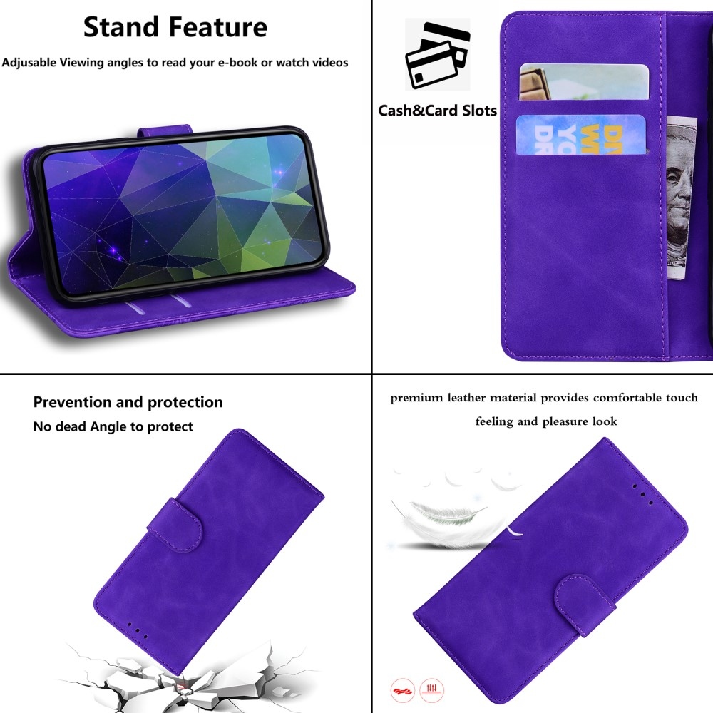 Szilárd könyvtáska a Realme 12 5G/12x 5G készülékhez - lila