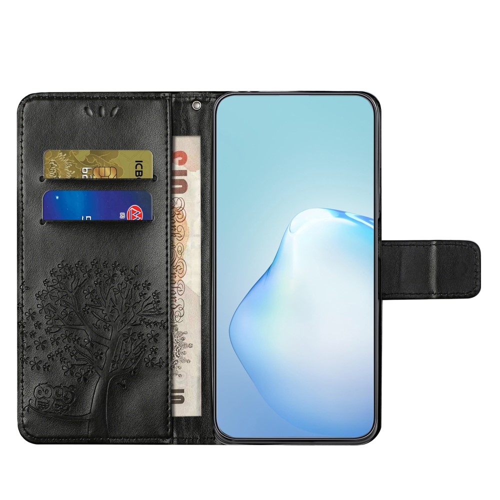 Fa könyvtáska a Honor 200 Lite 5G-hez - fekete