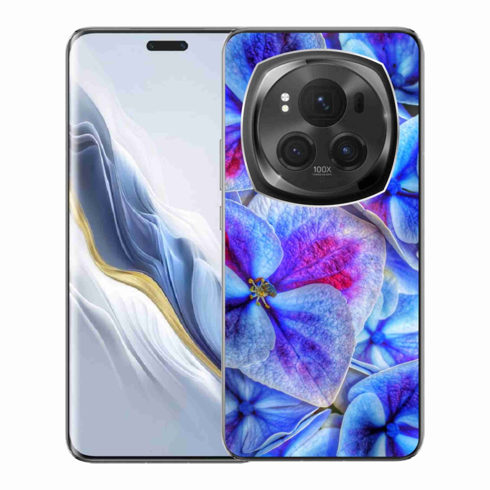 Gél védőhuzat mmCase a Honor Magic 6 Pro 5G készülékhez - kék virágok 1