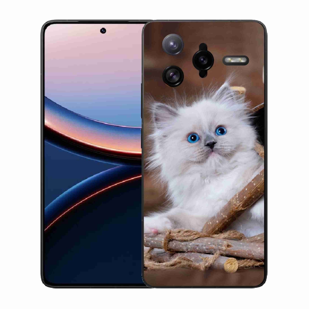 Gél borítás mmCase a Xiaomi Poco F7 Ultra számára - fehér cica