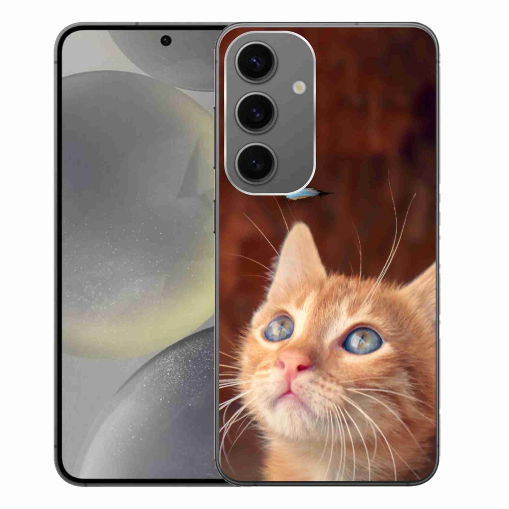 Gél borítás mmCase Samsung Galaxy S24+ készülékhez - pillangó és cica