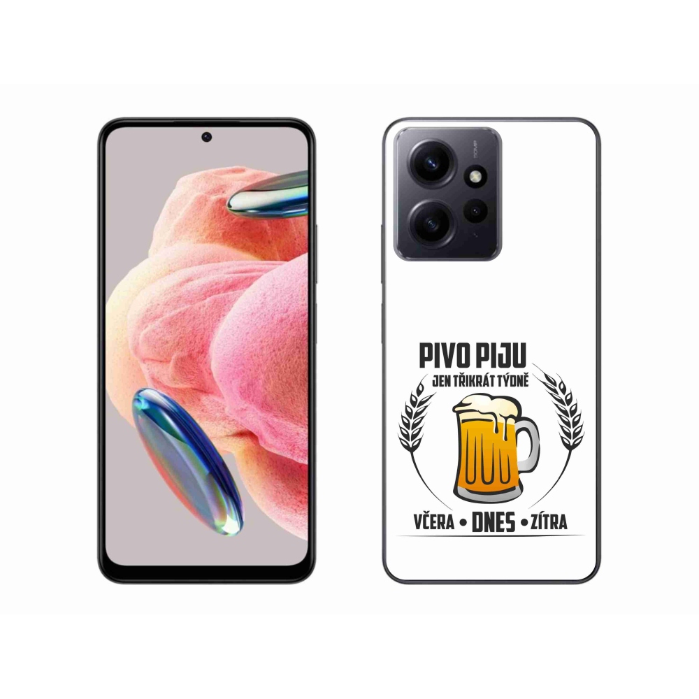 Gél borítás mmCase a Xiaomi Redmi Note 12 4G-hez - sör motívum fehér háttérrel