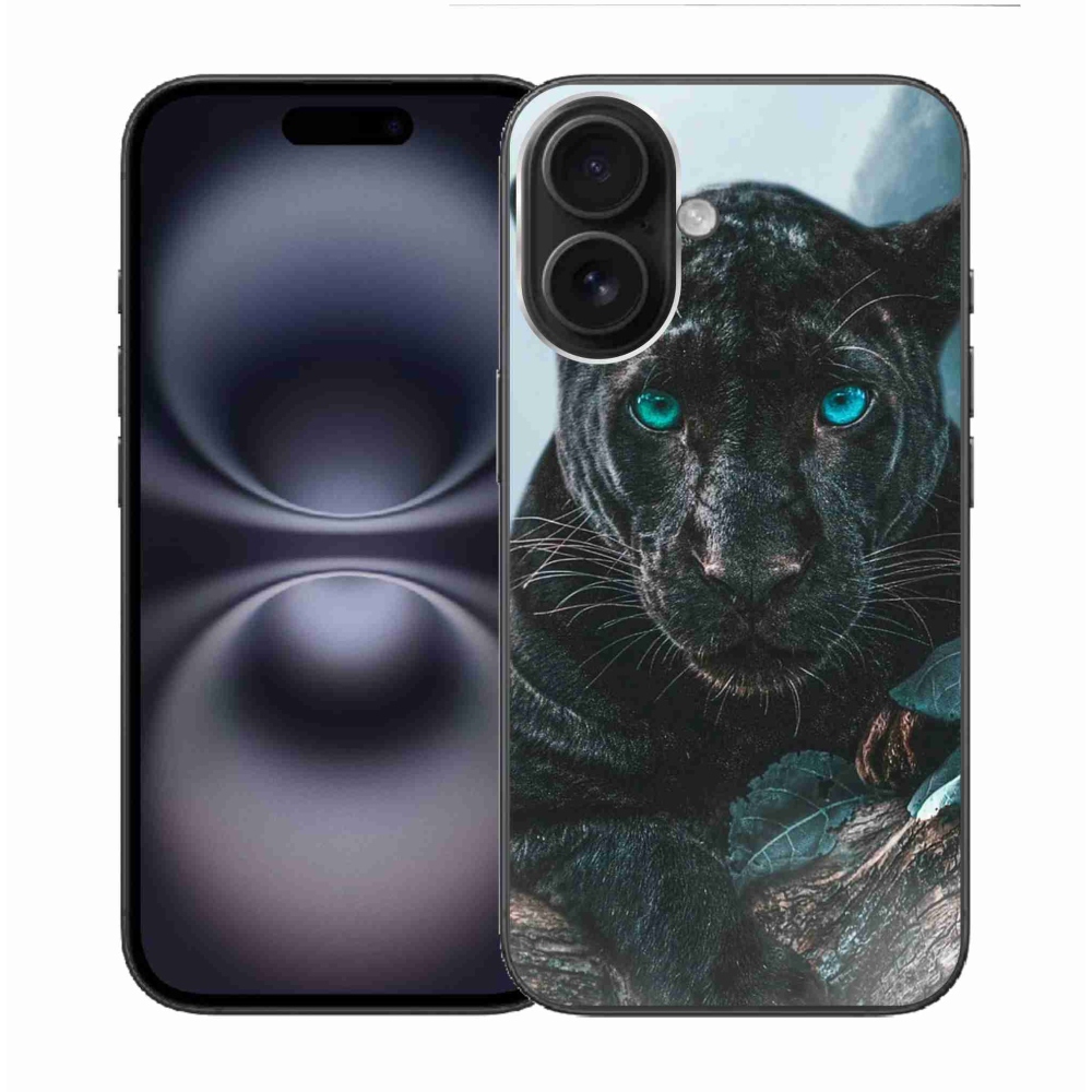 Zselés borítás mmCase iPhone 16 készülékhez - fekete párduc